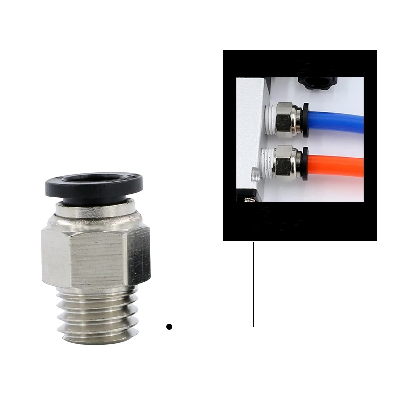Black 6-16mm OD Hose Tube M5 1/4