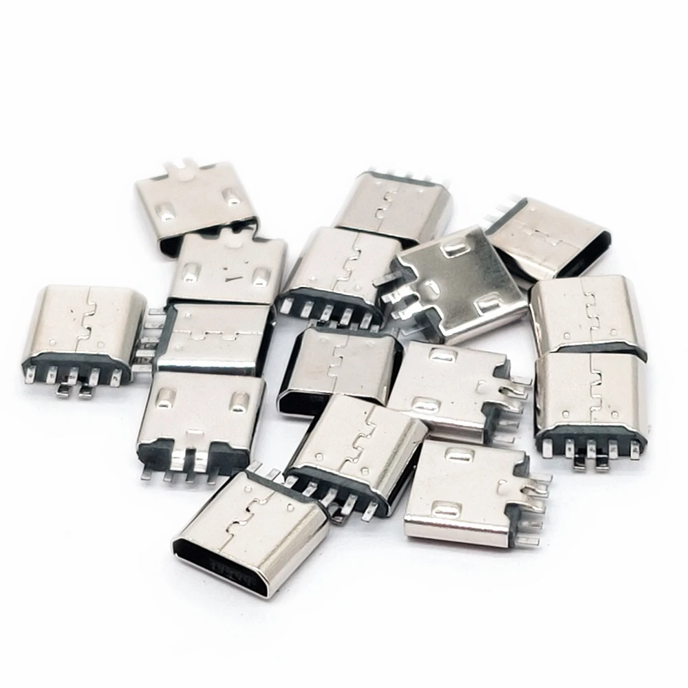 

10PCS Micro USB Stecker B typ Weibliche Jack Clip PCB 0,8 + Löten DIY Lade Schwanz Buchse