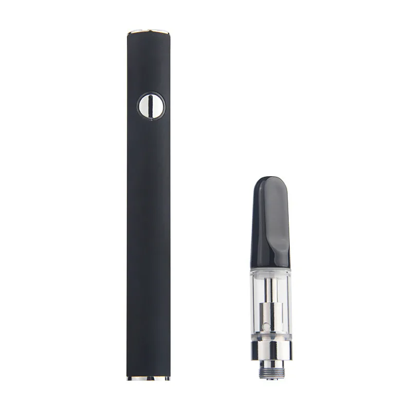 1Pcs Electronic cigarette vape pen preheat battery CBD Cartridge and Vaporizer Tank Ceramic Coil Glass Vaporizer