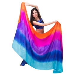 Customized Shawl For Belly Dance Veil Silk Hand Thrown Scarf Shawl Gradient 200cm 250cm 270cm Kids Adults Light Silk Veils