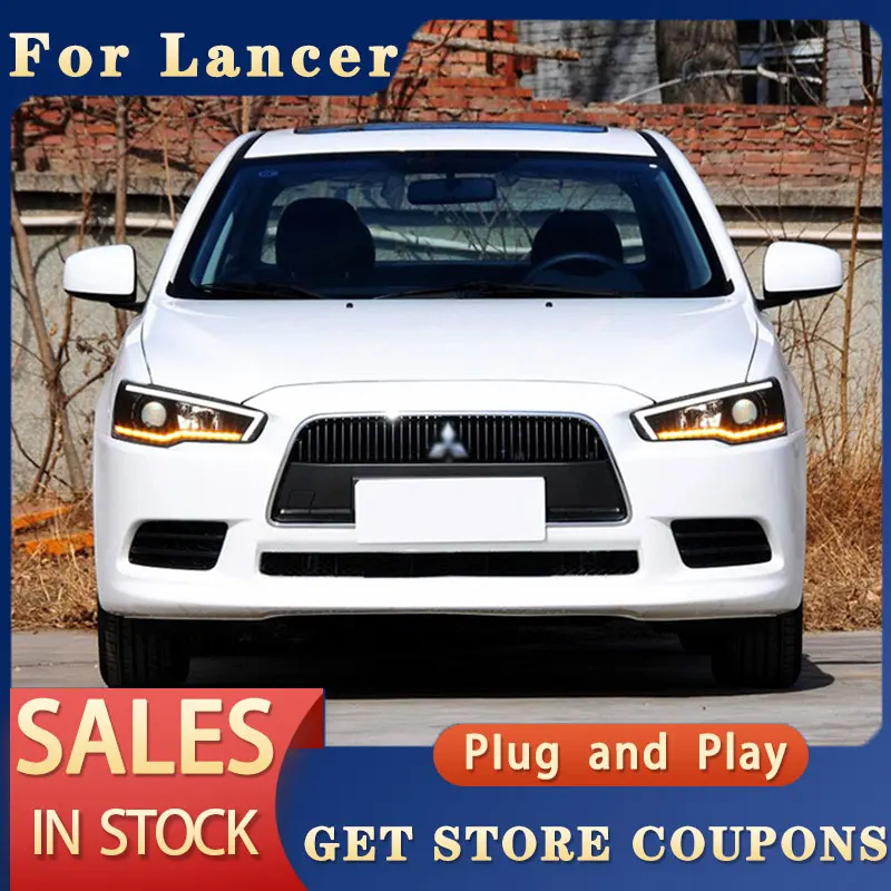 For Mitsubishi Lancer Head light 2008-2019 Lancer EX LED Head light LED DRL Hid Option Head Lamp Beam Accessories