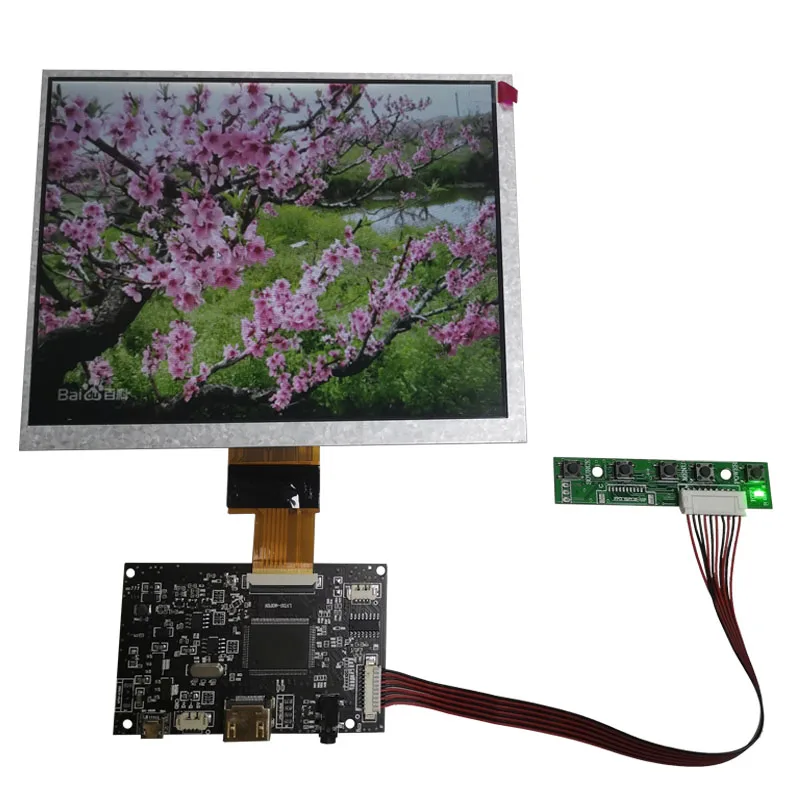 Kit de módulo de exibição de 8 polegadas com solução de fonte de alimentação embutida
