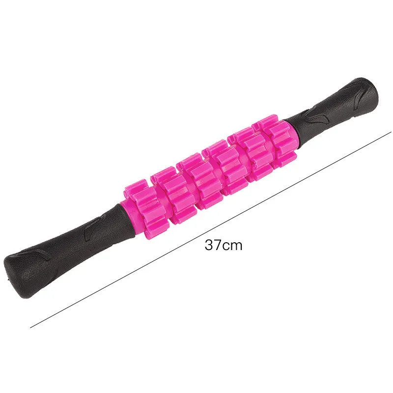 1pc Yoga Massage Roller Stick Muscle Relax Roller Tool Trigger Point Leg Arm 6-wheel Body Massage Stick Relieve Stress