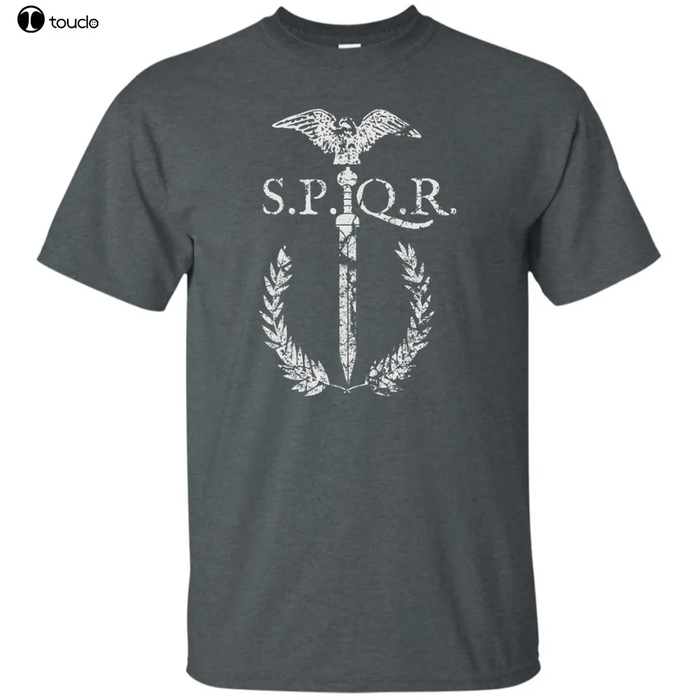 Spqr Roman Gladius Eagle Rome Empire Wreath Sword Legion Gladiator Emblem  Men T Shirt Fashion O-Neck Homme Create T Shirt