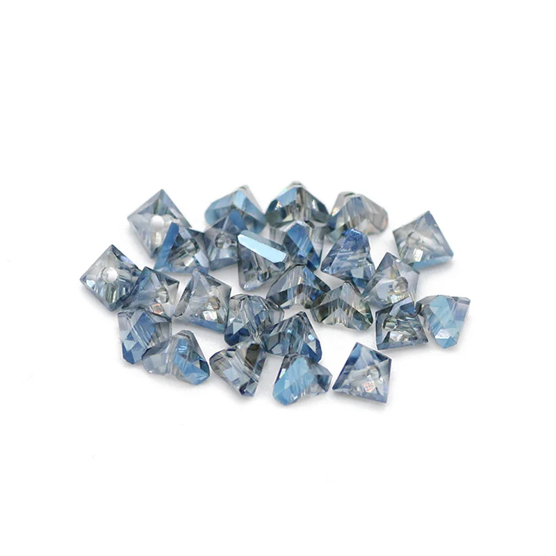 Tetrahedron Triangle Austrian Crystal 90pcs 6mm Charms Glass Loose Beads For Jewelry Necklace Bracelets Making DIY Accessories