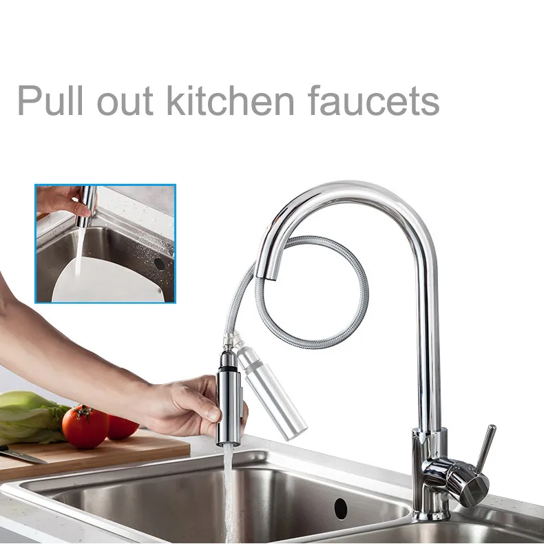 Touch Kitchen Faucets Polished Chrome Kitchen Sink Faucet Smart Touch Sensor Kitchen Faucets Hot Cold Pull Out Kitchen Mixer Tap