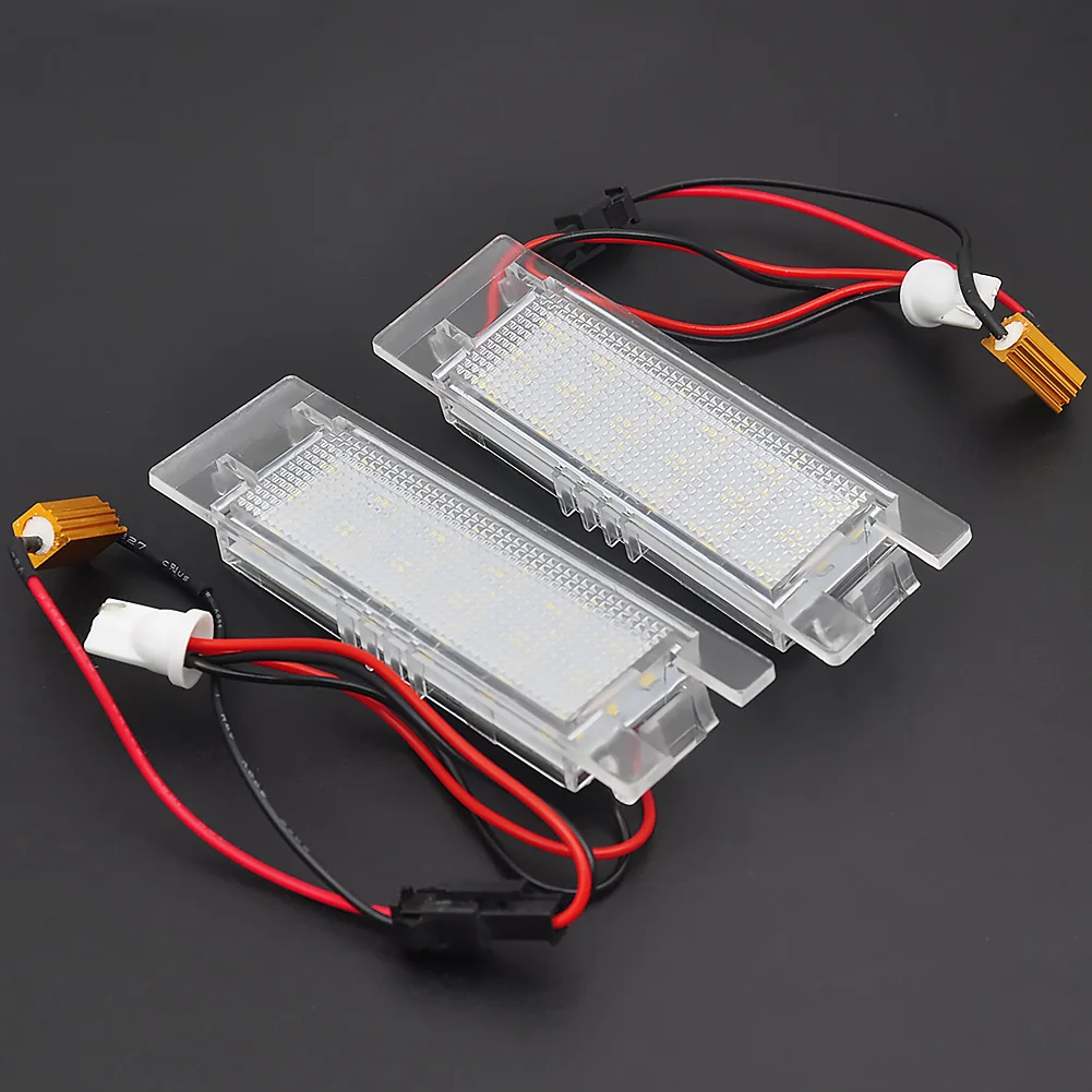 

2pcs for Fiat Grande Punto Marea Multipla Seicento Error Free Led License Number Plate Lamp Light Car tail Lighting Source