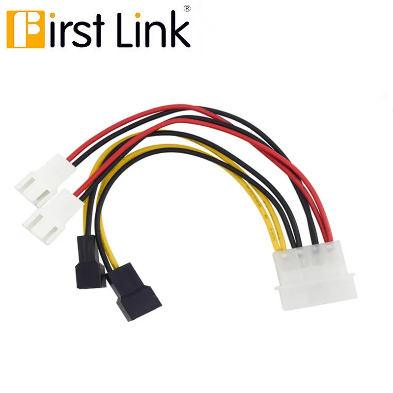 IDE Molex 4-pin to Case cooling Fan 3-pin TX3 Multi-Fan Out Power Adapter Converter Cable w/ Speed Reduction ,2x5V/2x12V