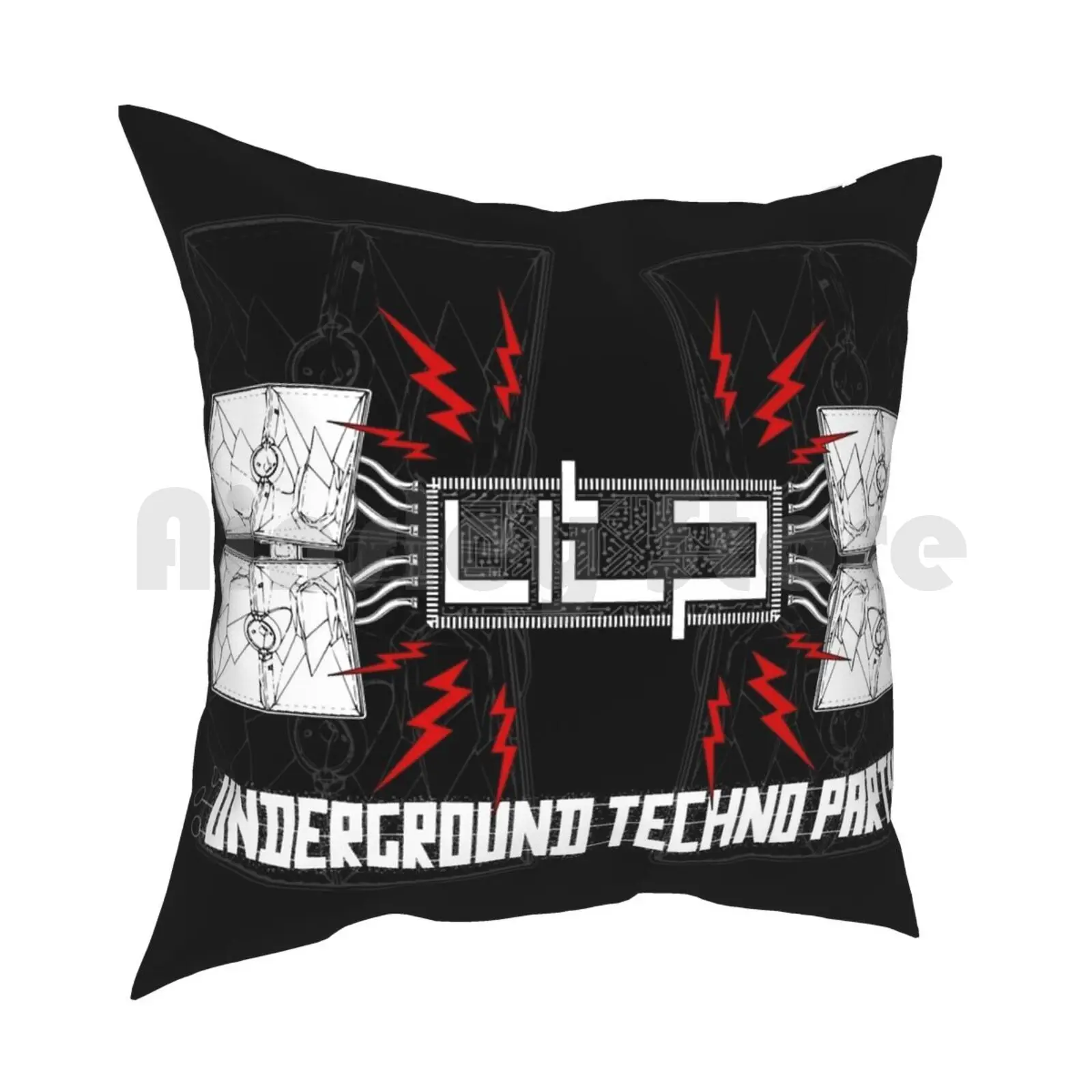 Utp Logo Fk _ One Pillow Case Printed Home Soft DIY Pillow cover Utp Logo Techno Music Crew Warehouse Party Corsica