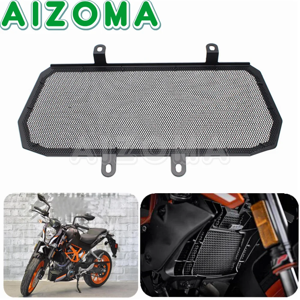 Steel Motorcycle Black Hollow Out Radiator Guard Protector Grille Grill Cover For 390 2013 2014 2015 2016 Oil Cooler Guard