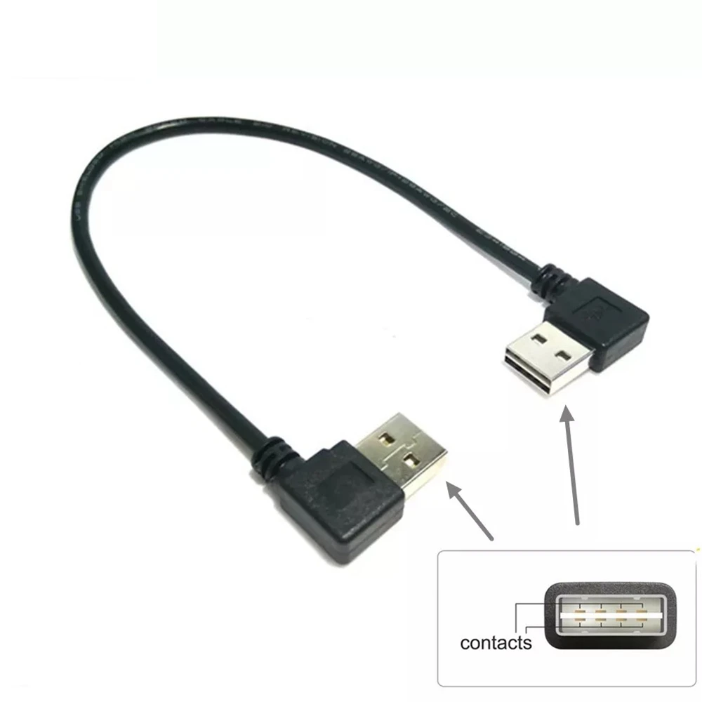 

USB 2,0 Links & Rechts computer verlängerung kabel 1M USB 2,0 Typ A Stecker auf A Stecker Kabel Hallo-geschwindigkeit 480 Mbps S