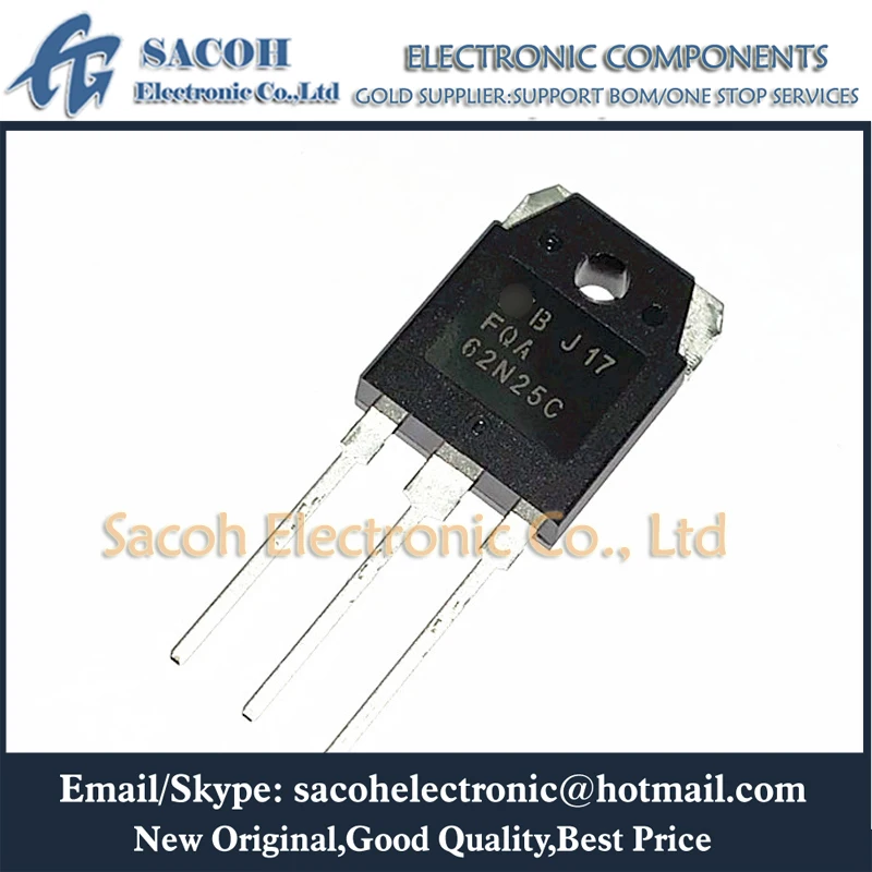 Refurbished Original 10Pcs/Lot FQA62N25C FQA62N25 FQA65N20 FQA65N06 SSH60N10 FQA85N06 TO-3PN 62A 250V N-Channel MOS Transistor