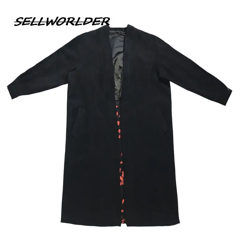 2023 SELLWORLDER Japan Style flower Embossed back Panel jacket Thick Cotton Coats Long Jackets