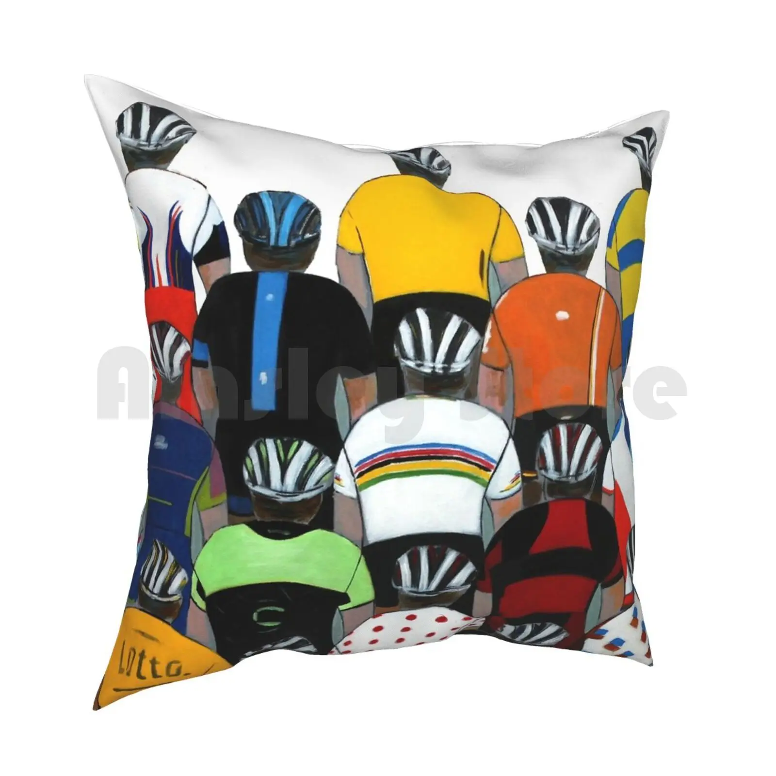 Maillots Shirt Pillow Case Printed Home Soft DIY Pillow cover Ag2R Astana Quickstep Iam Lampre Soudal Movistar Orica