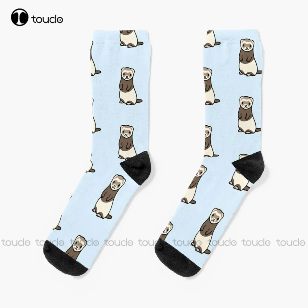 Sable Ferret Socks Usa Socks Christmas New Year Gift 360° Digital Print Personalized Custom Unisex Adult Teen Youth Socks