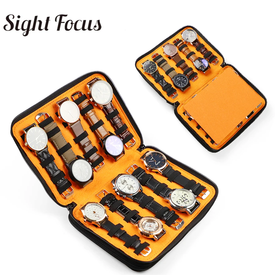 20 Slots Travel Watch Jewelry Organizer Watch Box Case Watch Holder Watchband Storage For Apple Watch Band Strap Organizer Pouch