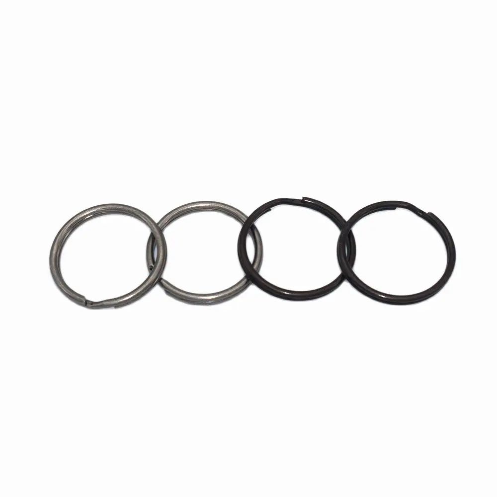 20mm Black Stainless Steel Key Chain Ring Split Ring Jewelry Charm Clasp Supplies Metal Key Ring Pendant Key Fob Hardware 10pcs