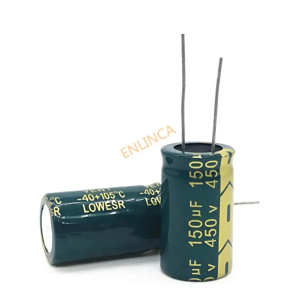 1-2 sztuk dobrej jakości 450v 150UF wysokiej częstotliwości niska impedancja 18*30 20% radialny aluminiowy kondensator elektrolityczny 150000NF 450v150uf