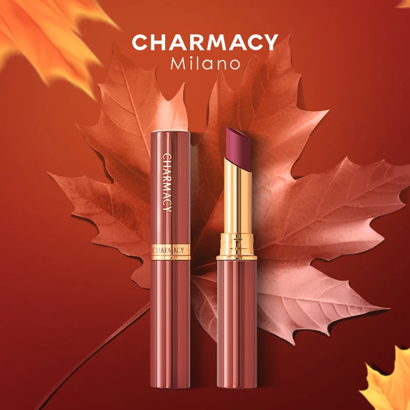 CHARMACY lápiz labial de terciopelo resistente al agua, lápiz labial de larga duración, mate, maquillaje cosmético, fácil de usar, nuevos colores