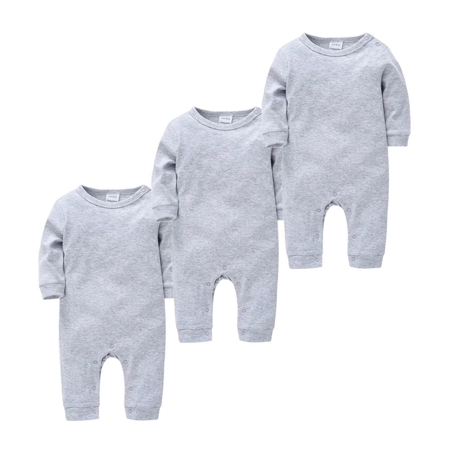 

0-18M Kavkas Newborn Baby Sleepers Solid Cotton Unisex Infant Boys Rompers Onesies White Black Toddler Girls Overall Roupas Bebe