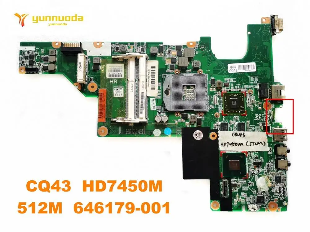 

Original for HP CQ43 laptop motherboard CQ43 HD7450M 512M 646179-001 tested good free shipping