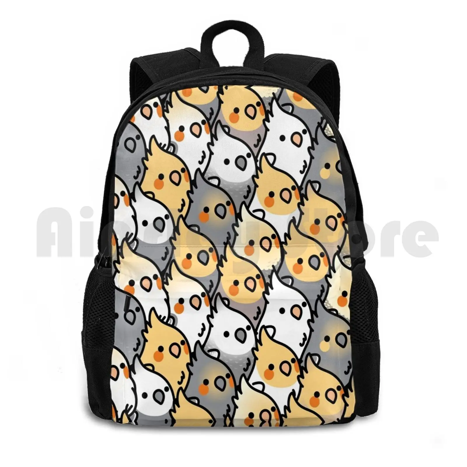 Chubby Cockatiel Party Outdoor Hiking Backpack Waterproof Camping Travel Cockatiel Cockatiels Cute Kawaii Birb Birblr Bird