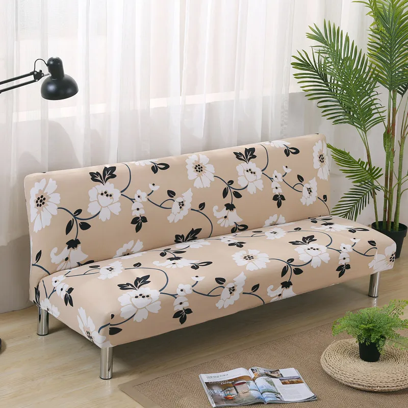 

European Style Sofa Cover Without Armrest Print Tight Wrap Morden Elastic Slipcover Home Decoration Hotel Sofa Bed Covers