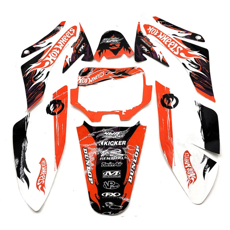 CRF 70 GRAPHICS KIT CRF70 DECO DECALS STICKERS DIRT PIT BIKE SENGE Motocross Kayo BSE Use