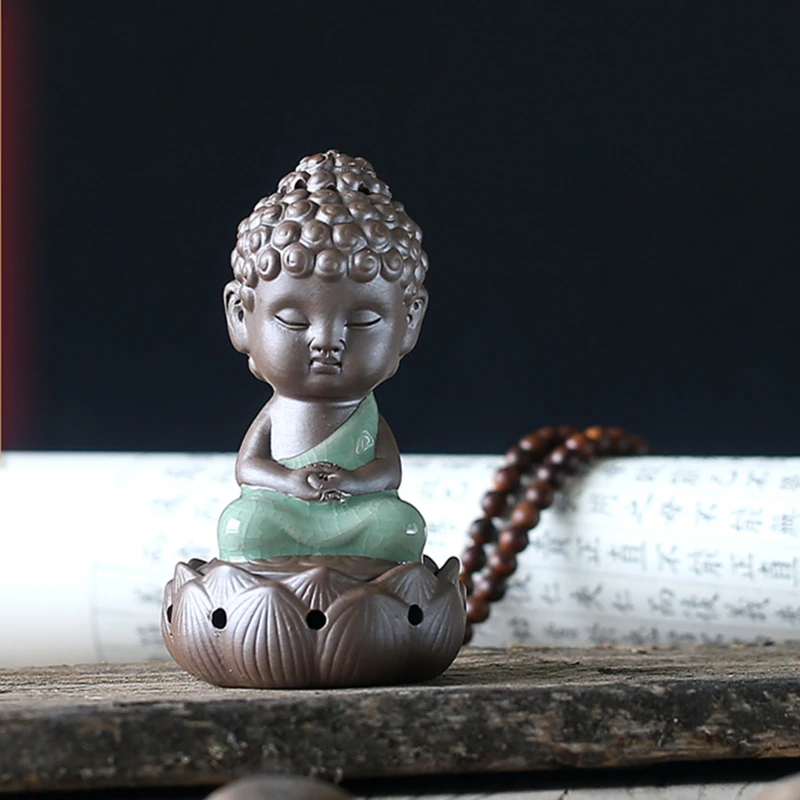 incense burner yixing zisha purple clay tea pet Buddha small size tea play on table creative house warming gift decoration new