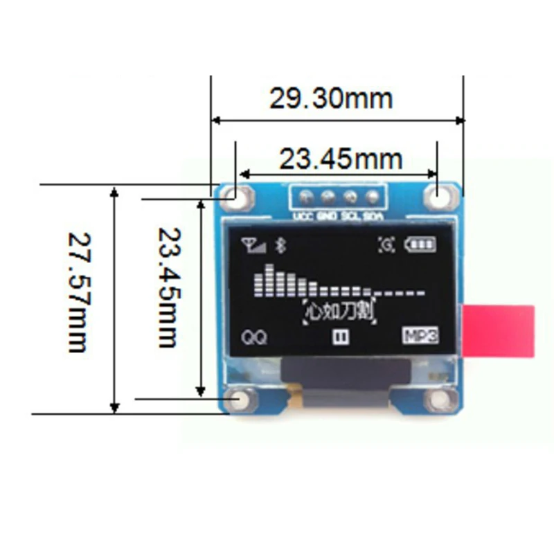 Yellow- blue double color white 128X64 OLED LCD LED Display Module For arduino 0.96" I2C IIC Communicate