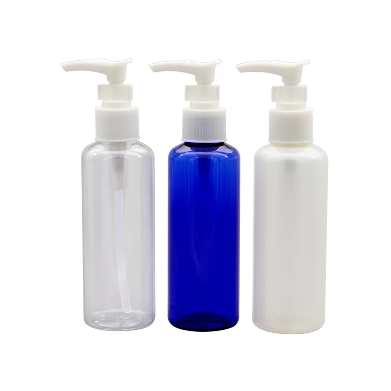 150ML 36pcs/Lot Blue Transparent Peal White PET Pump Bottle For Liquid Cosmetic Plastic Empty Lotion Cream Bottle Container