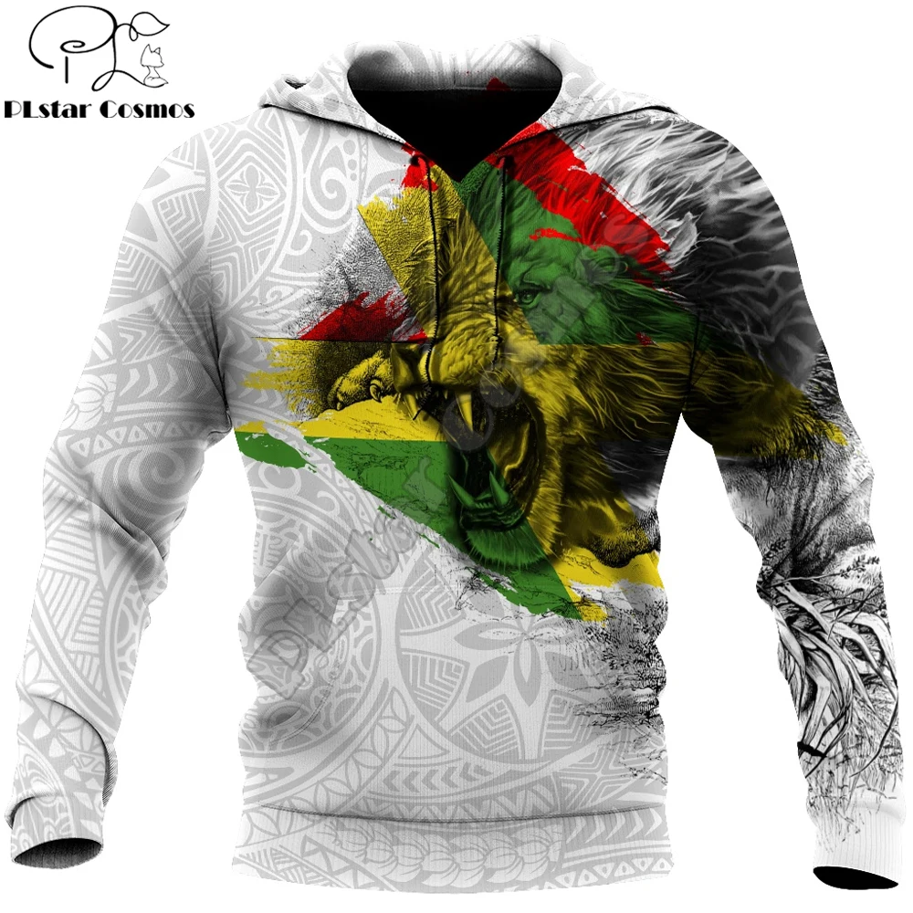 Jamaica lion roar 3D All Over Printed Mens hoodies Harajuku Streetwear Fashion Hoodie Unisex Jacket Tracksuits Drop shipping