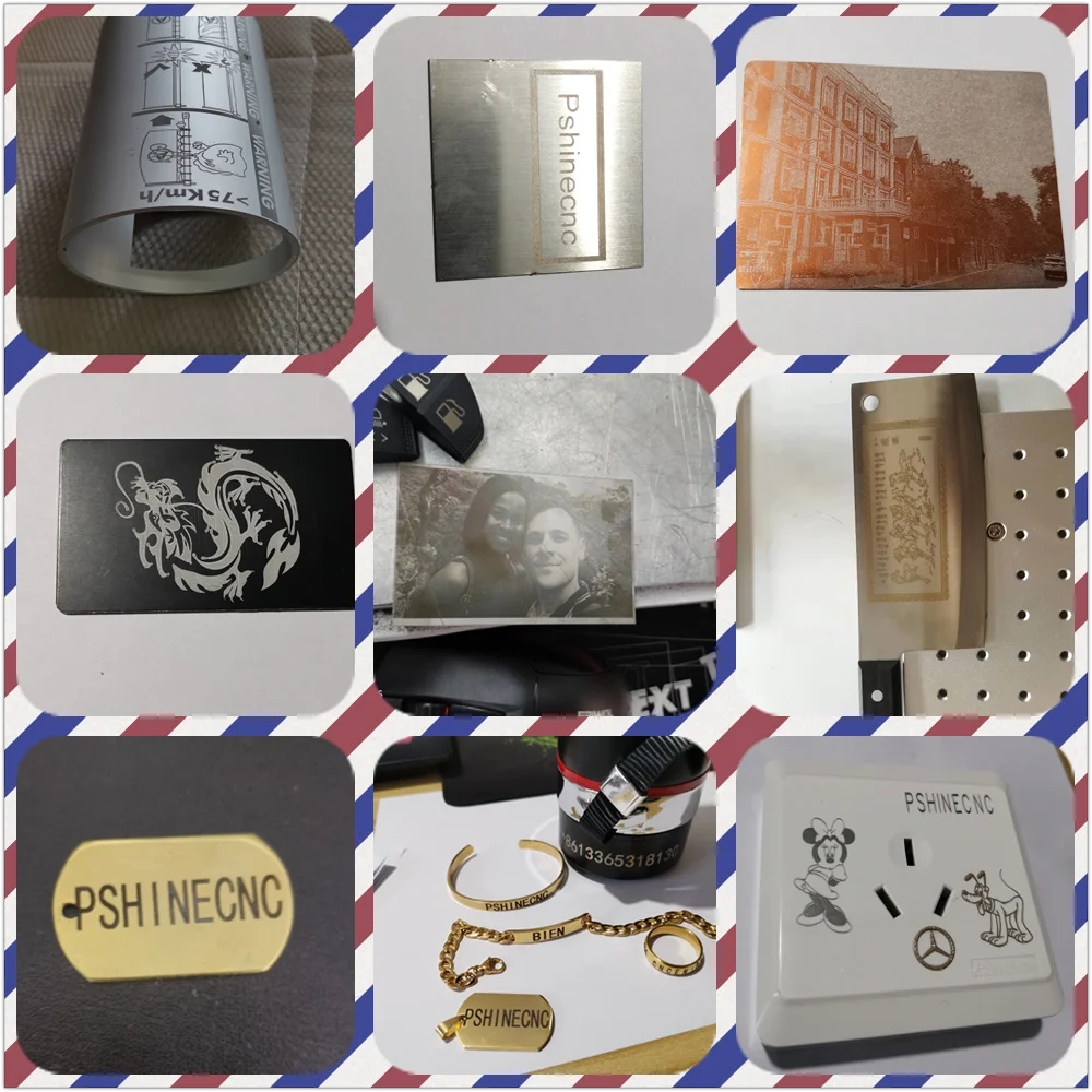 Pshinecnc personalizzato colore mopa laser a fibra macchina di marcatura 20 watt 30watt