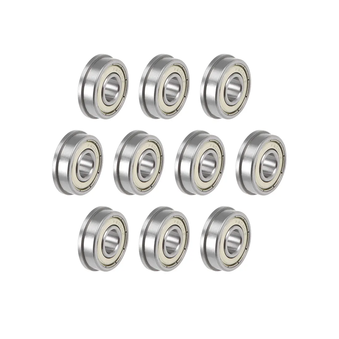 uxcell 10pcs F6000ZZ Flange Ball Bearing 10x26x8mm Shielded Chrome Bearings