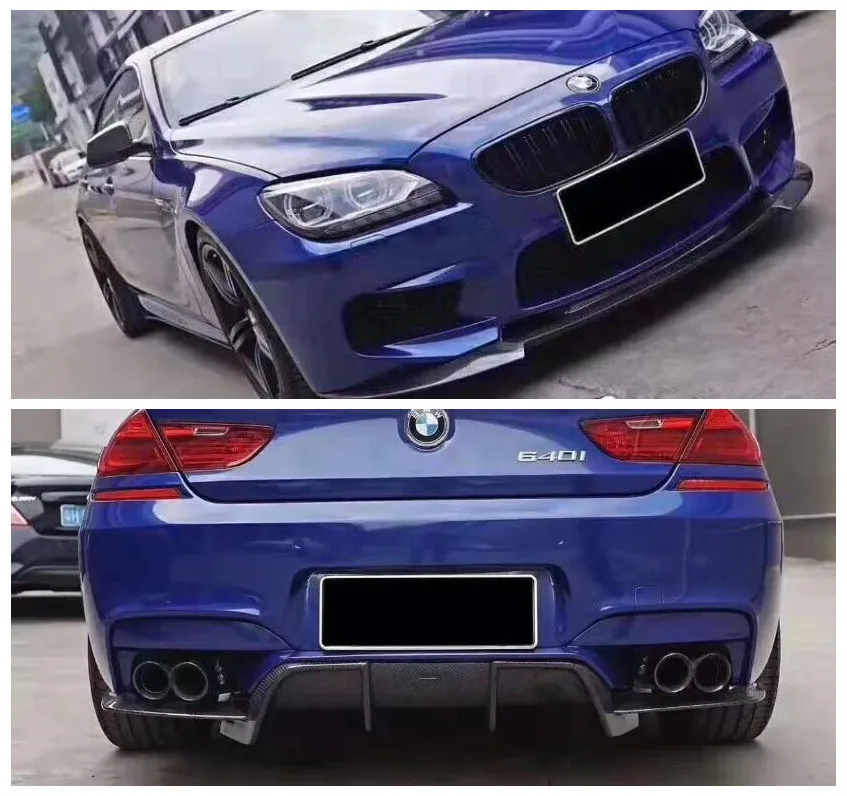 Carbon Fiber Front Bumper Lip Rear Bumper Diffuser Side Skirts Spoiler Fits For BMW M6 F06 F12 F13 640i 650i 2013-2019