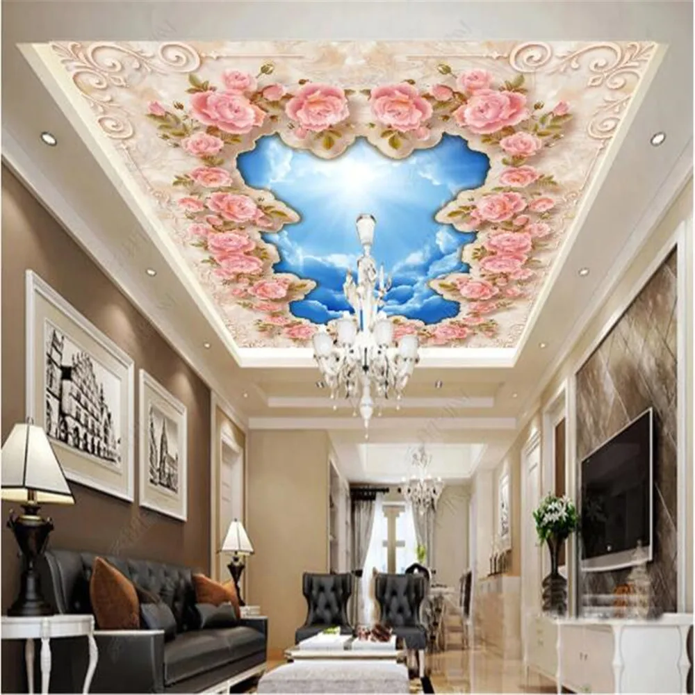 

milofi European style living room sky cloud ceiling zenith mural