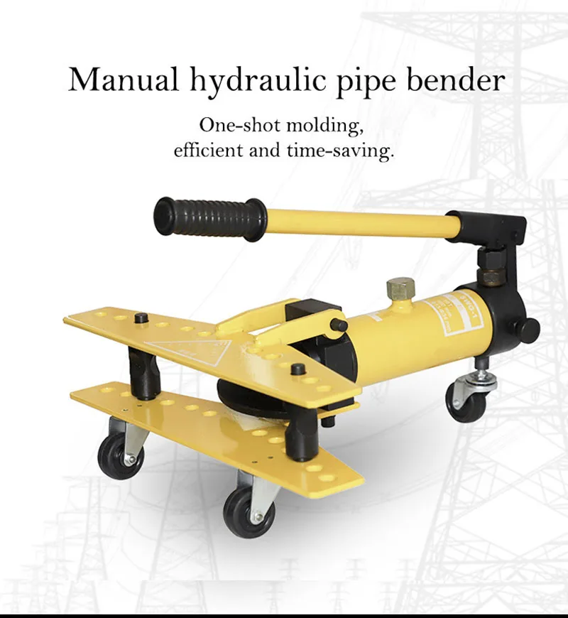 Doblador hidráulico Manual Integral de 1 pulgada, herramientas de flexión de tubos de hierro galvanizado, diseño de émbolo de presión alta y baja