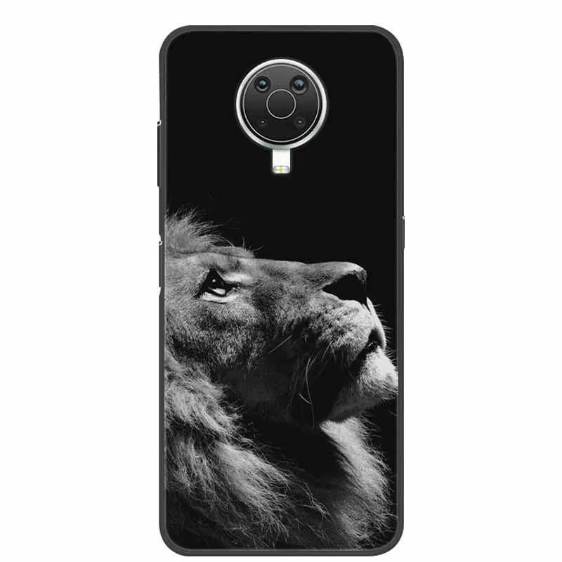 For Nokia G20 G10 Case Wolf Lion Black Silicon Soft Back Cover Case For Nokia G50 X20 X10 G10 G20 Phone Case Cover G 20 10 Funda