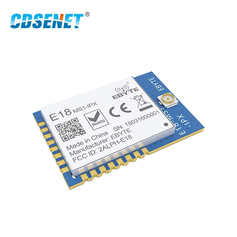 CDSENET CC2530 2.4GHz 4dbm UART 200m range 256kb Flash IPX Antenna SoC SMD Zigebee Module E18-MS1-IPX 10pcs/lot