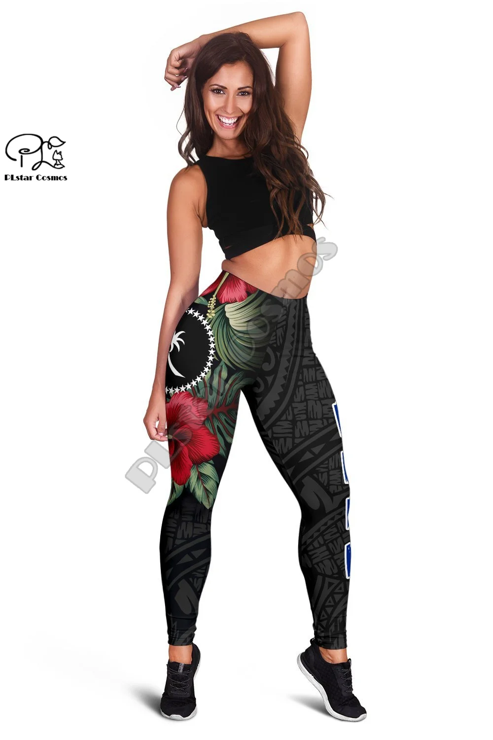 Ilha polinésia chuuk país cultura tribal retro harajuku 3dprint mulher sexy engraçado casual leggings yoga ternos de fitness a1