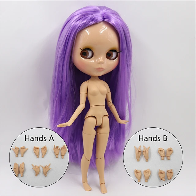 ICY DBS Blyth Puppe 1/6 Bjd Gelenkkörper braune Hautpuppe glänzendes Gesicht 30 cm Spielzeug zufällige Augenfarben