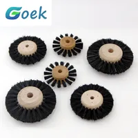 10 Uds cepillo de Pulido Dental cepillo de núcleo de madera 1/2/3 filas materiales de laboratorio de odontología rueda de odontología herramientas rotativas