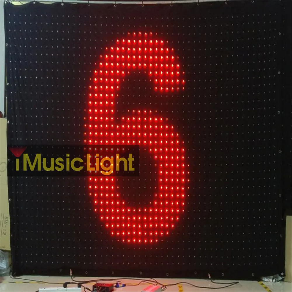 P6 2mx3m DMX And Madrix LED Video Curtain Star Cloth Stage Curtain Wedding Background Event Party Backdrops Decoration