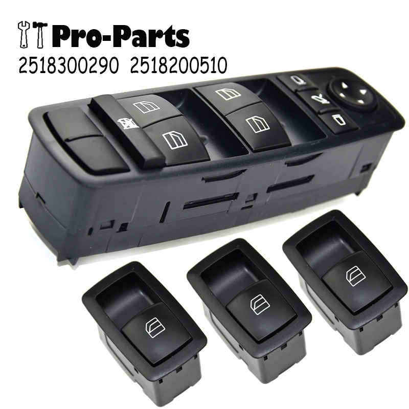 Set Power Electric Window Control Switch Fit For Mercedes-Benz W164 GL320 GL350 GL450 2518300290 2518200510