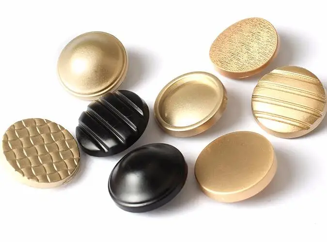 6Pcs/lot 15-25mm high-grade metal button gold silver black men and women suit sweater coat decorative mushroom round button C083