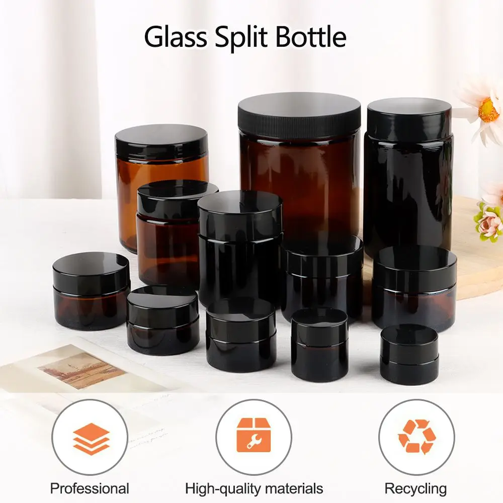 Office Glass Split Bottle Face Cream Container Brown Bottle Refillable Accessories Split Bottle Cream Cans Refillable Bottle