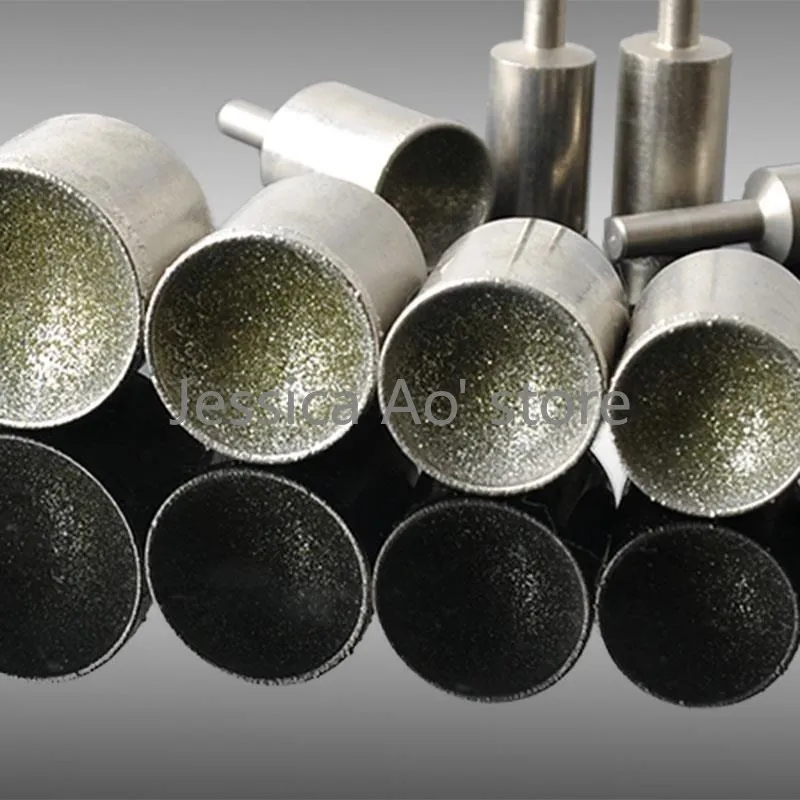 25-32mm Big Round Ball Grinding Head Large Beads Polishing Tool Rounding Abrasive Tools Coarse Sand 80 Grit Concave Cylinder