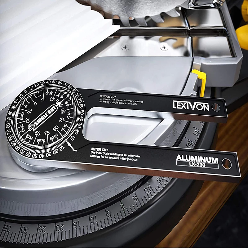 360° Protractor Horizontal Angle Gauge Woodworking Square Positioning Angle Gauge Metal Protractor  Percision Measuring Tools