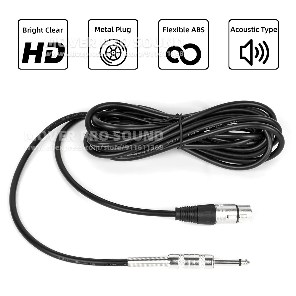 XLRメス6.3mmジャックモノラルマイクコード、Shure MV7 MV 7 X SM7B SM