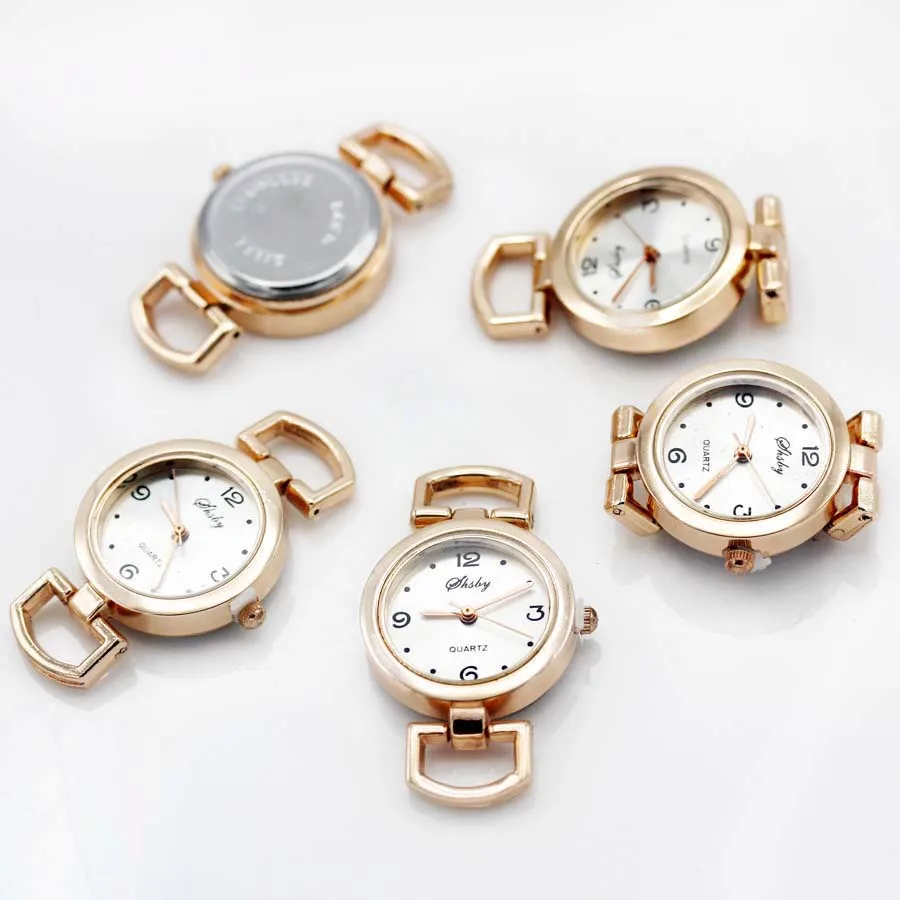 Shsby Diy Personality Rose Gold Watch Header Roman Numerals Circle Watch Table Core Watchband Watch Accessories Wholesale